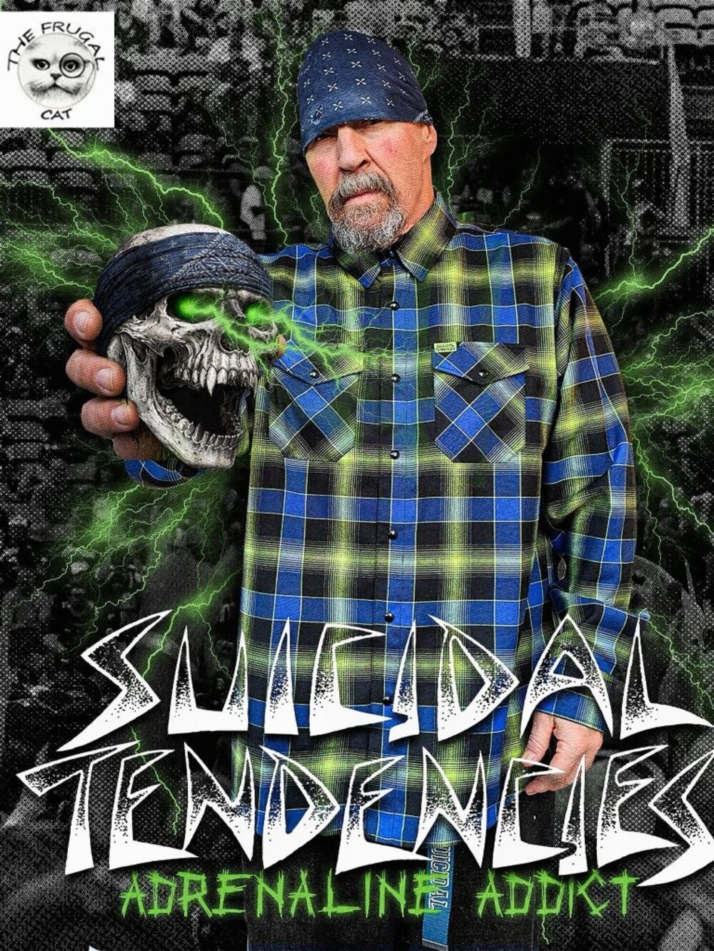 DIXXON FLANNEL x SUICIDAL TENDENCIES - ADRENALINE ADDICT Flannel - Men's Large